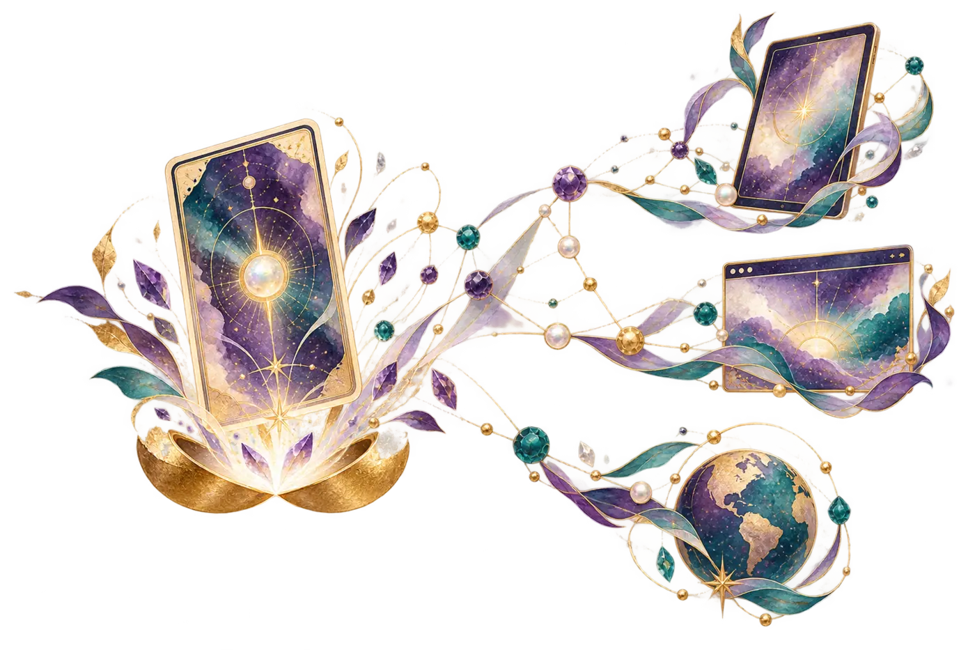 A digital deck moving from creation to publication